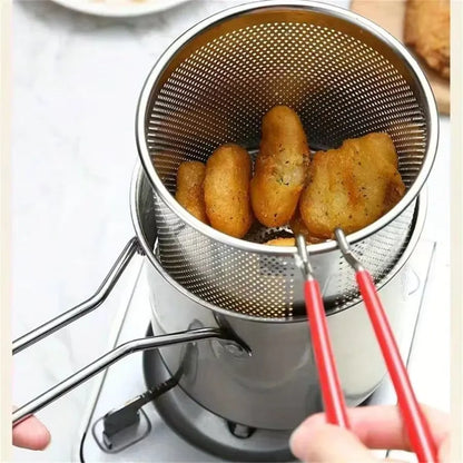 Stainless Steel Deep Fryer with Basket (Free Delivery)